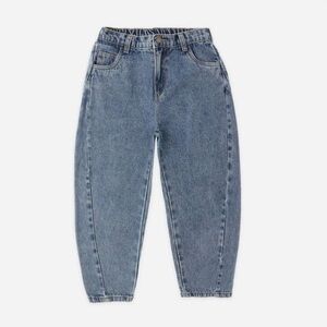 Rylee + Cru Barrel Pant in Indigo Denim
